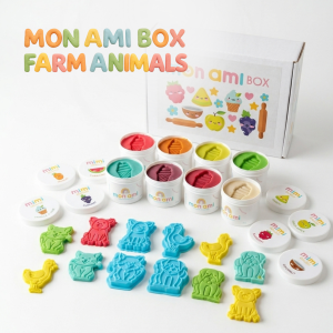 MON AMI BOX набір для ліплення Farm Animals Тварини з ферми (8 баночок)