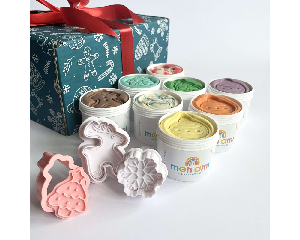 Gift Box святковий набір для ліплення (8 баночок)